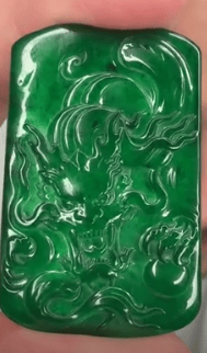 David Harry Jewels Imperial Jadeite Carving 24cts.