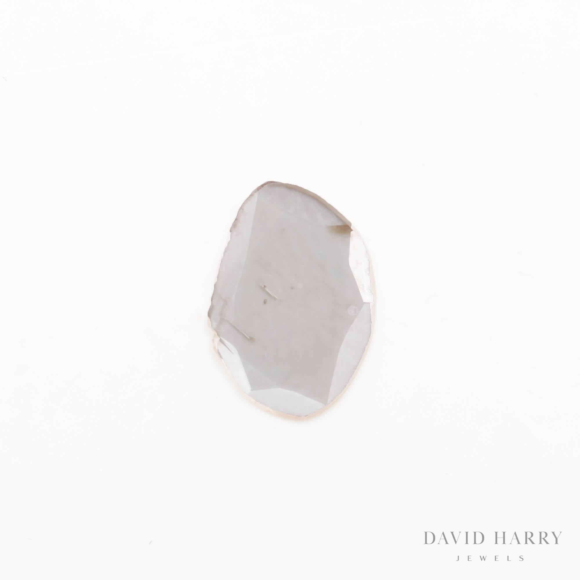 David Harry Jewels Syndicate-grade Polki Diamond - oval c. 10 x 8mm (approx weight 0.9ct)
