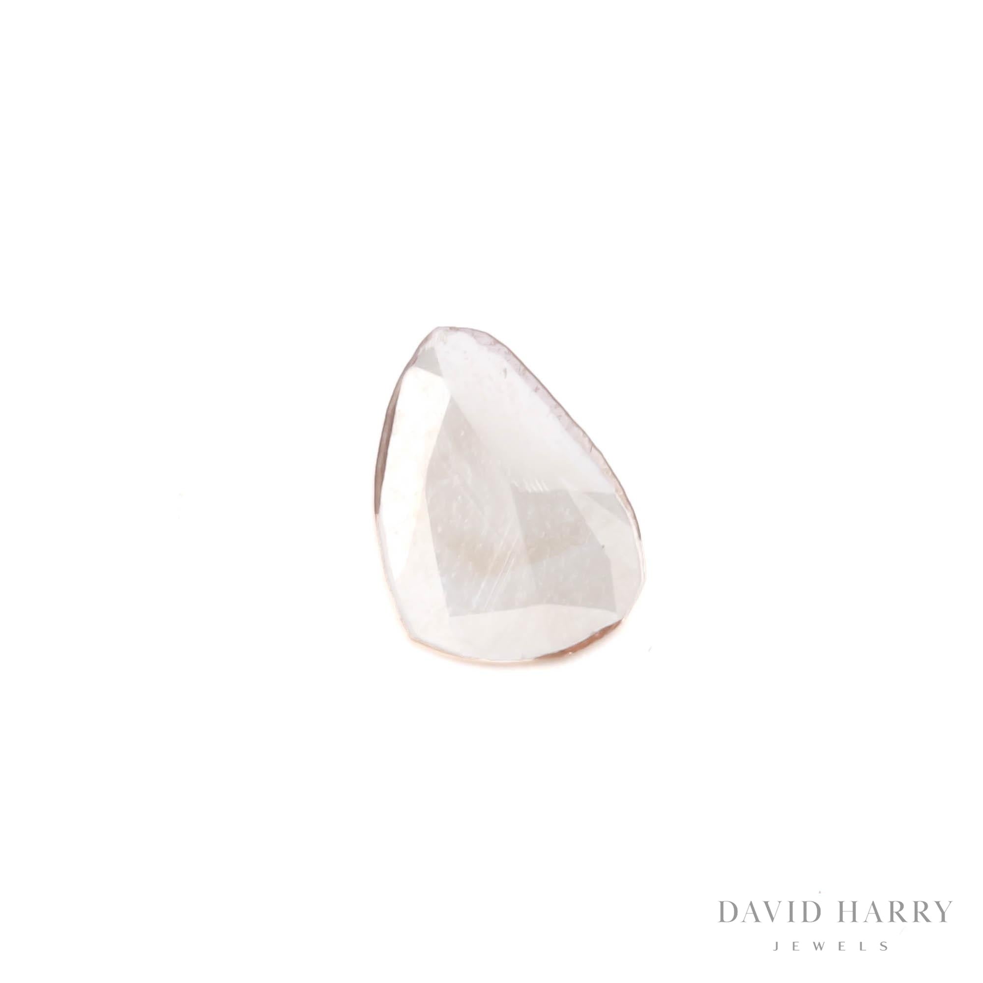 David Harry Jewels Syndicate-grade Polki Diamond - pear c. 7mm (approx weight 0.6ct)