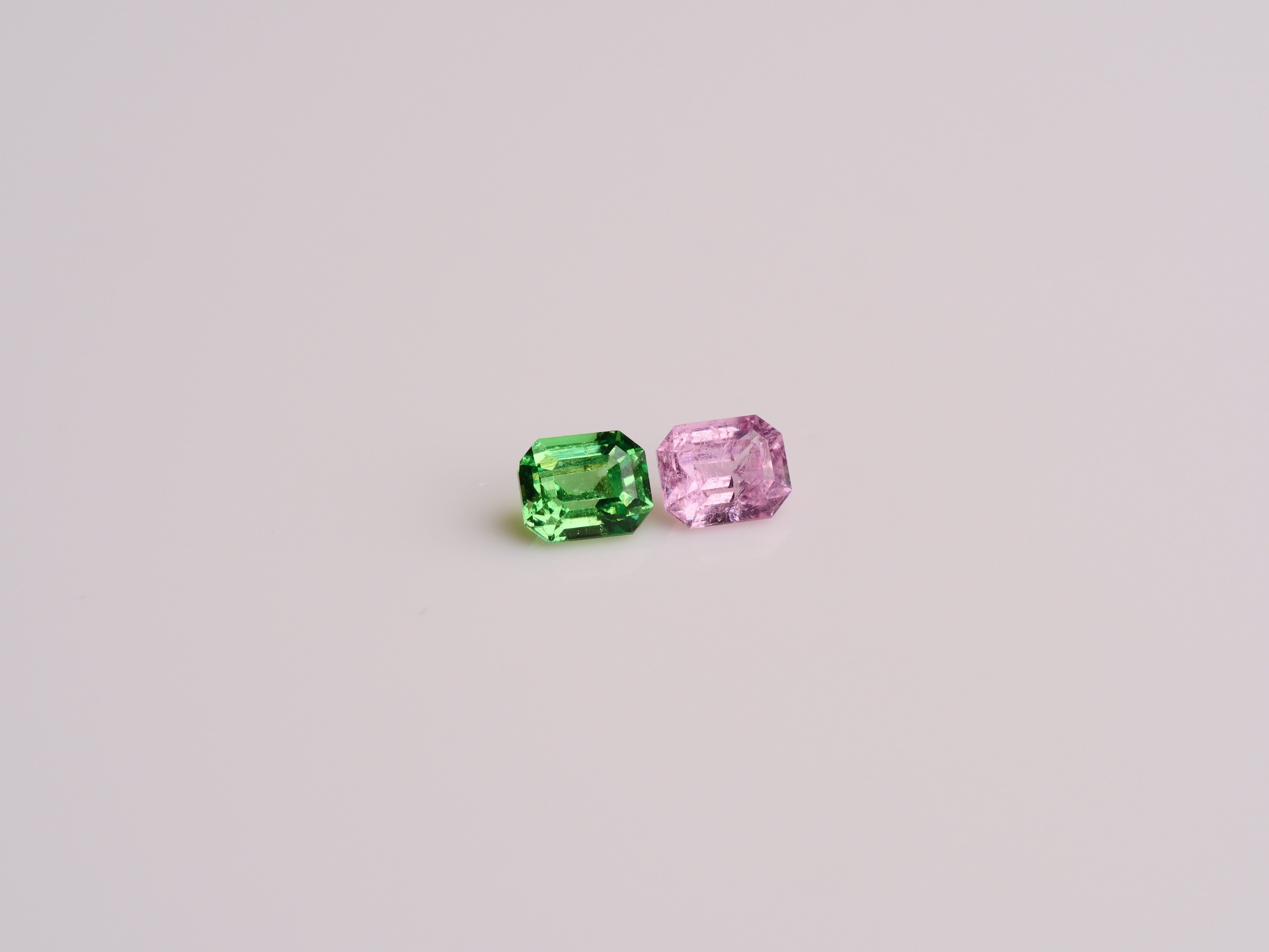 David Harry Jewels Tsavorite Garnet and Tajik Spinel Pair (<0.5ct)