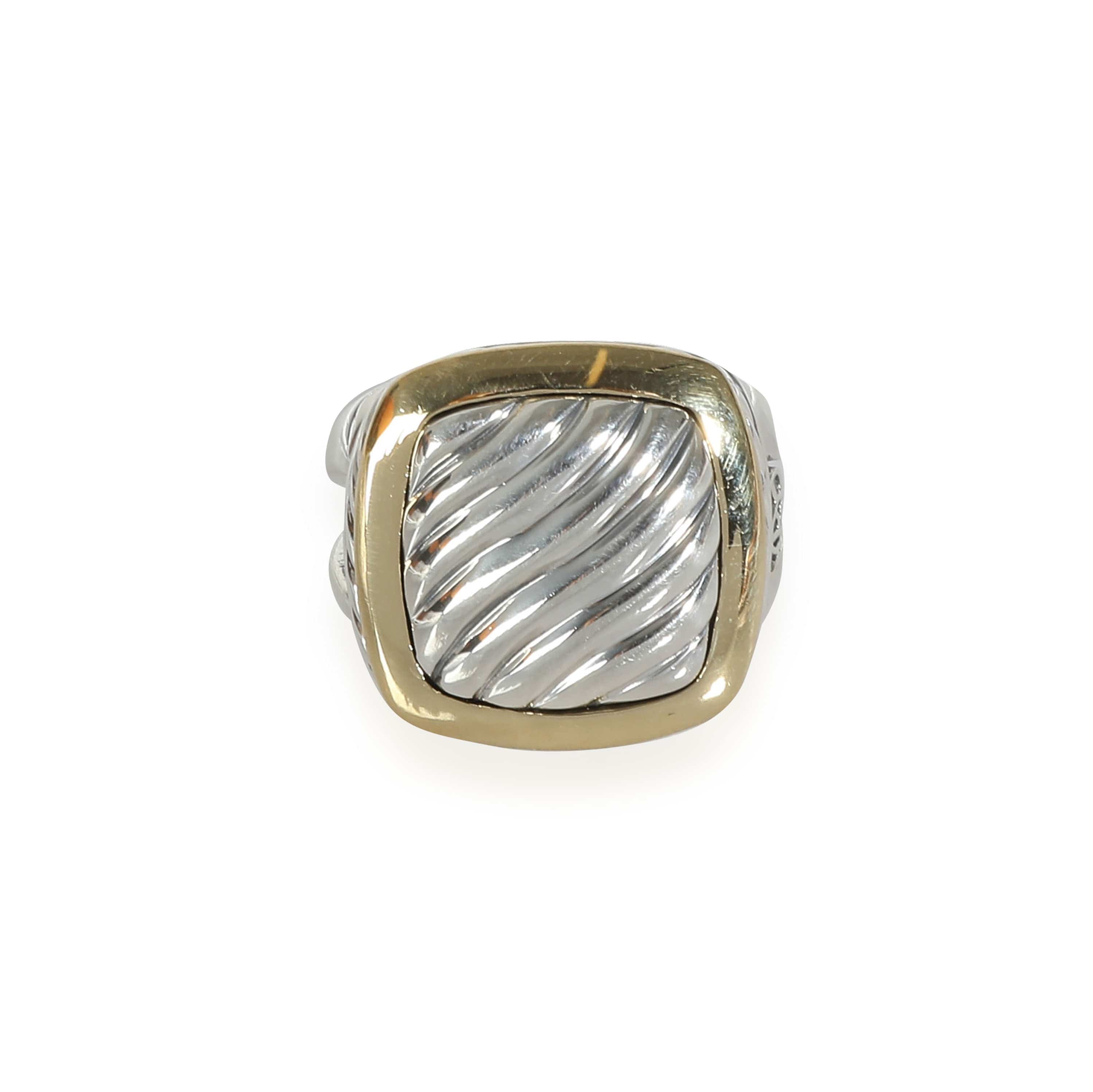 David Yurman Sculpted Cable Ring in 18k Yellow Gold/Sterling Silver