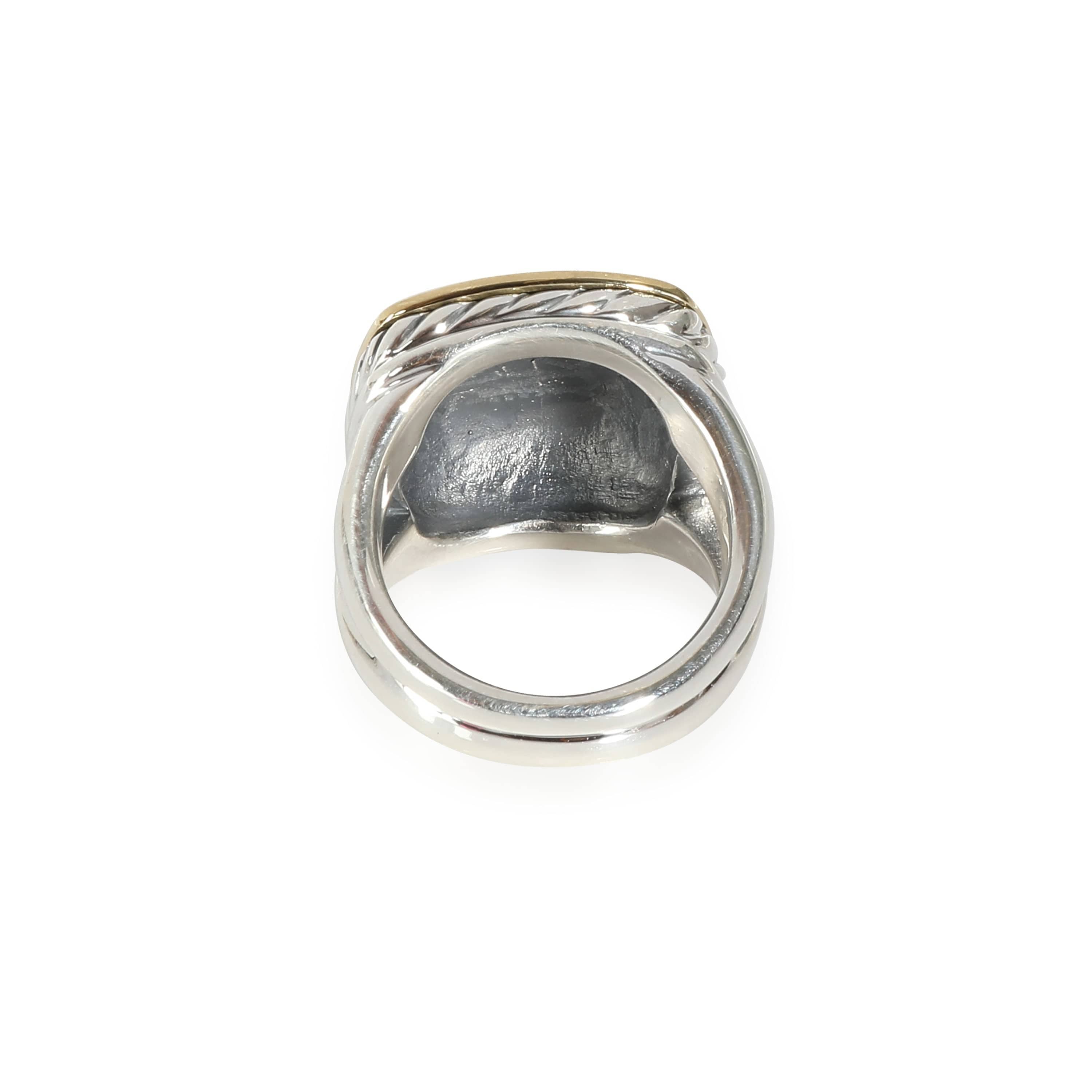 David Yurman Sculpted Cable Ring in 18k Yellow Gold/Sterling Silver
