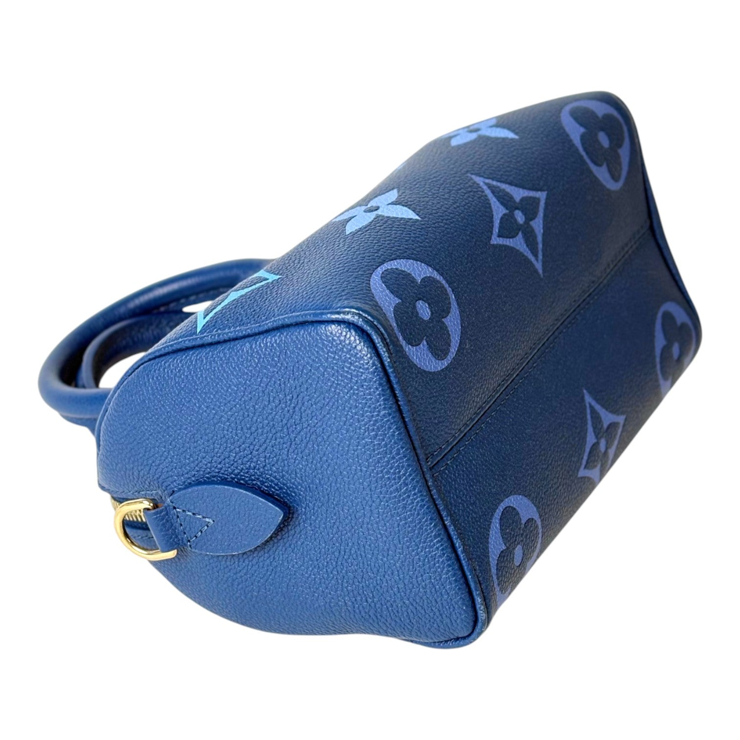 Louis Vuitton Speedy 20cm Blue Bag - Full Set