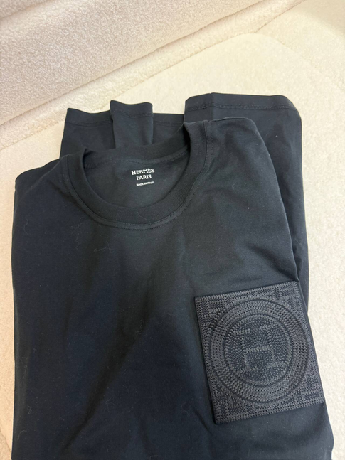 Hermès Pocket T-Shirt Dress - Black