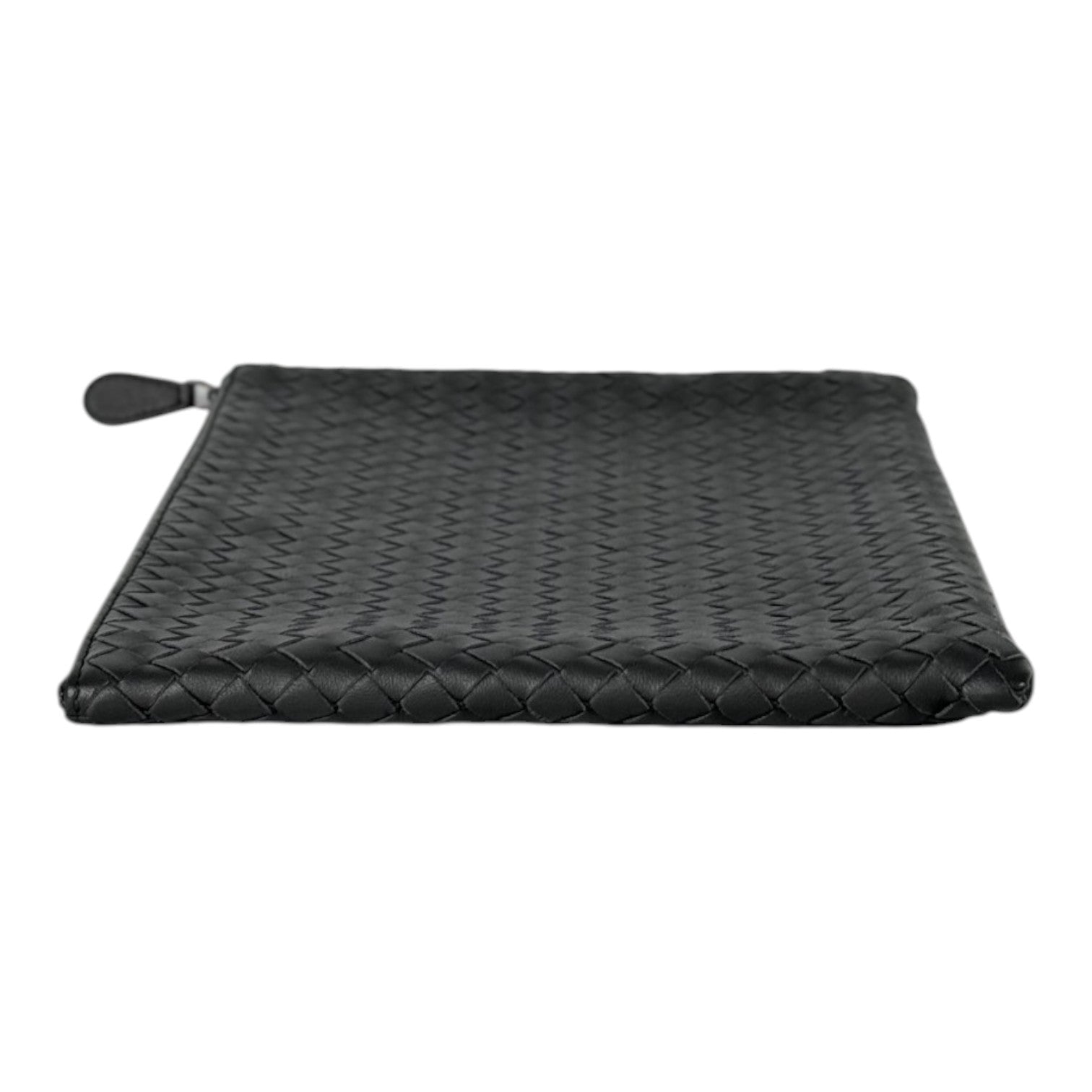 Bottega Veneta Grey Leather Clutch