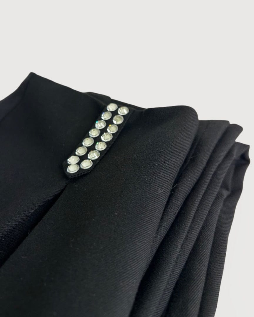 DE LA VALI DE LA VALI Crystal Trim Suit Black 10