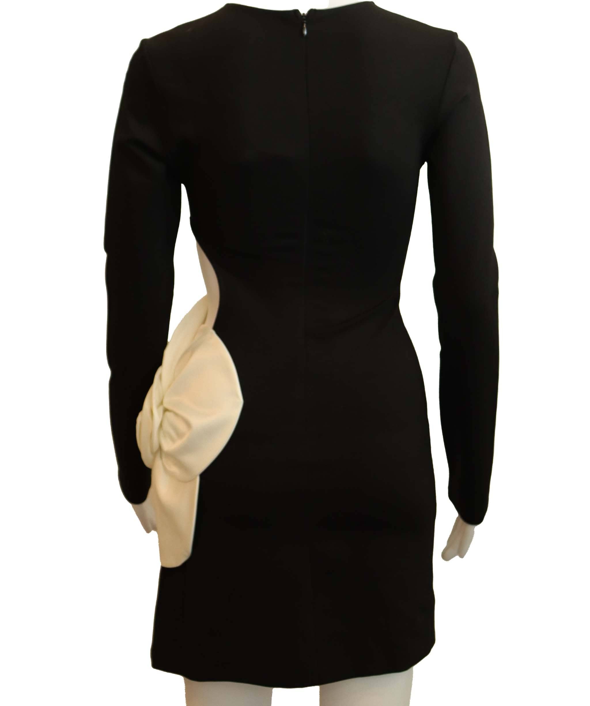 Delficollective Delficollective Black Stretch Crepe Chloe Mini Dress XS ASC6920