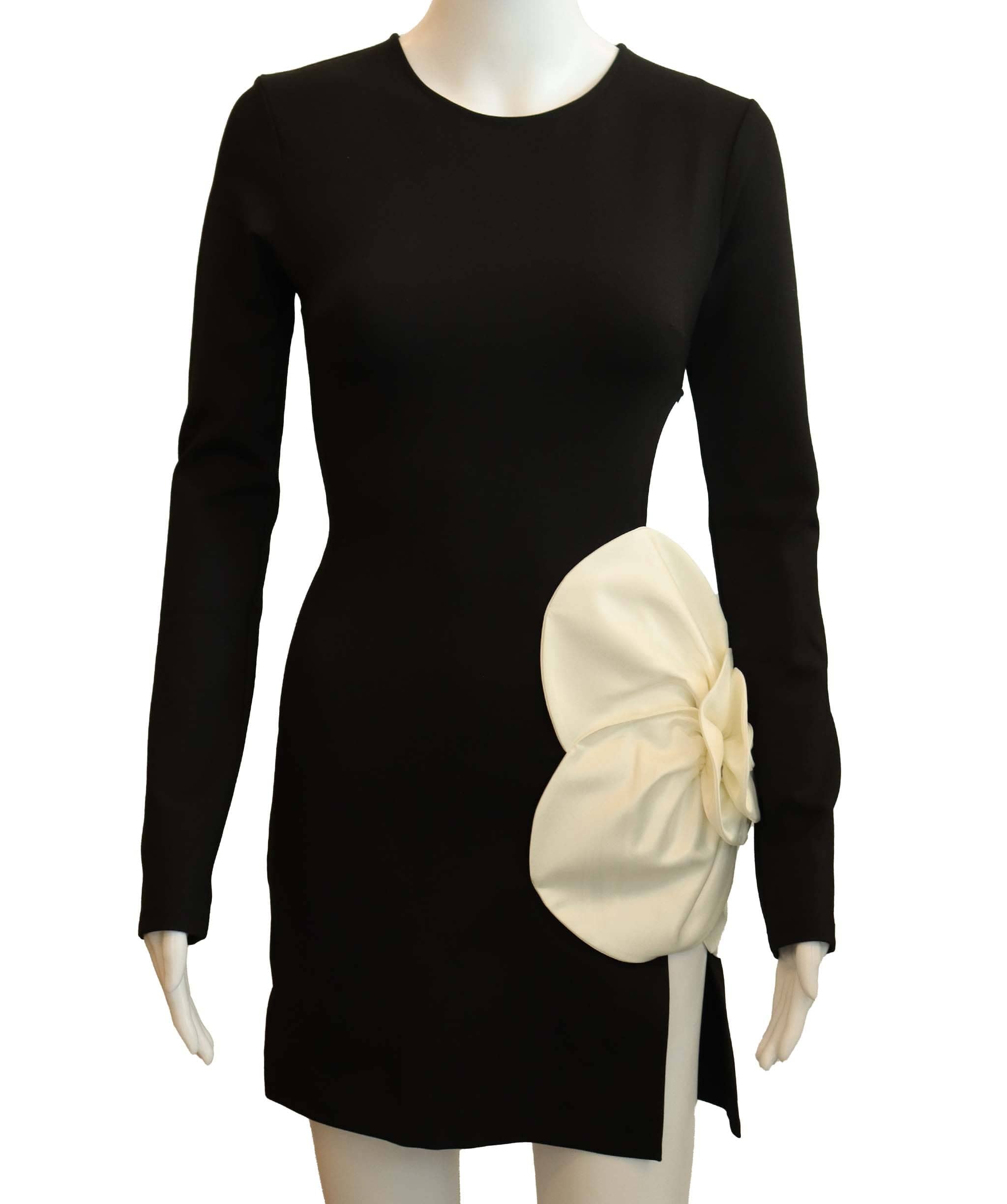 Delficollective Delficollective Black Stretch Crepe Chloe Mini Dress XS ASC6920