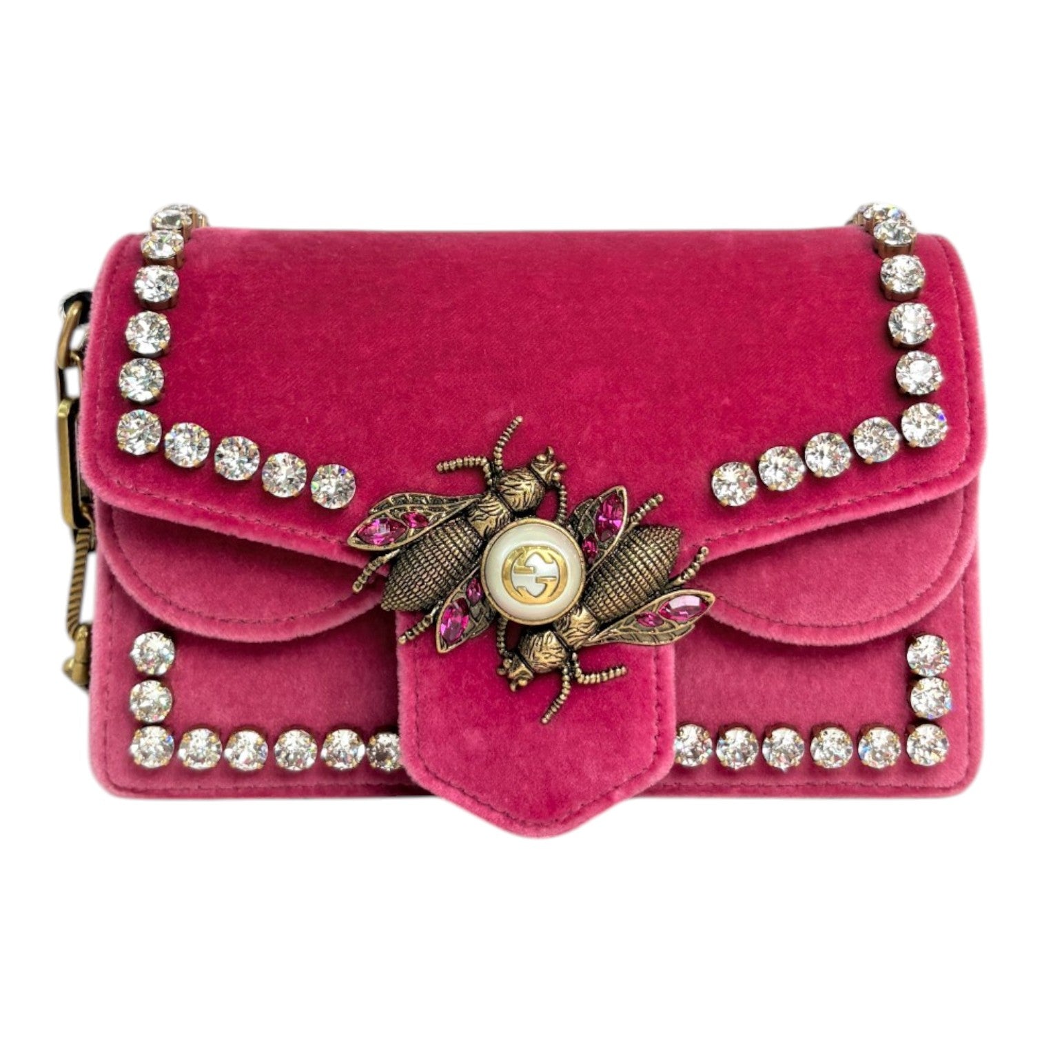 Gucci Velvet Broadway with Chain Strap Bag