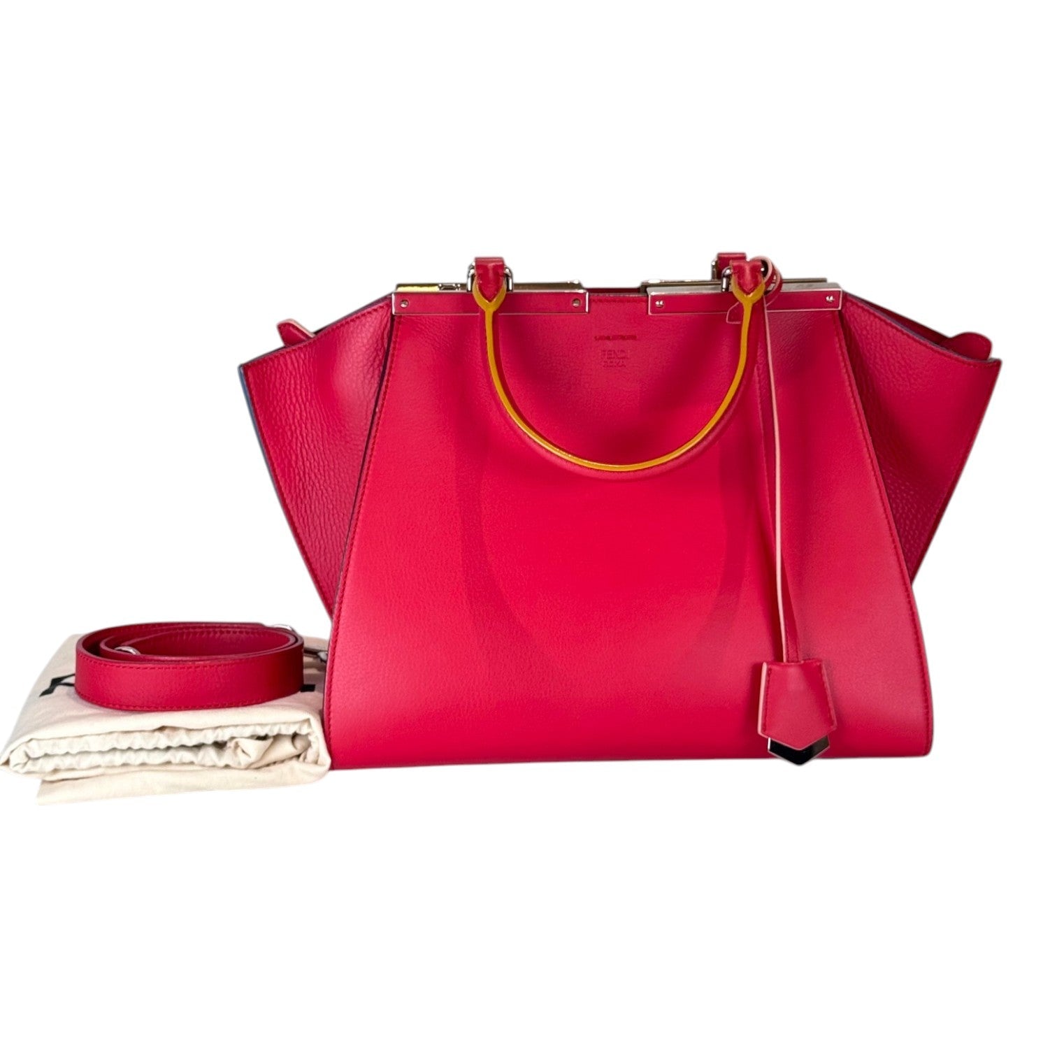 Fendi Red 3 Jours Tote Bag