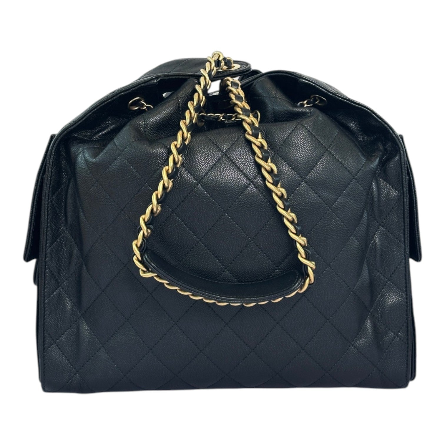 Chanel 25 Medium Hobo Bag in Black Caviar
