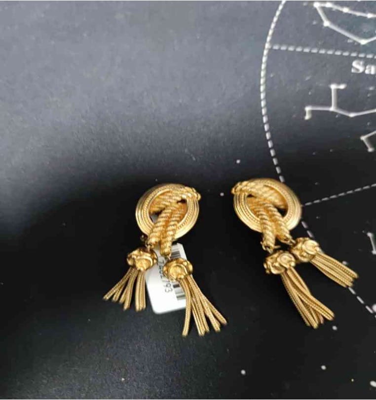 Dior Dior gold tassel ear clips LZ402793
