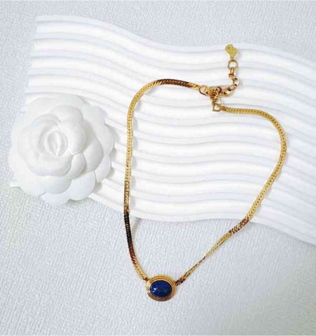 Dior Dior Lapis Lazuli Round Necklace LZ406305