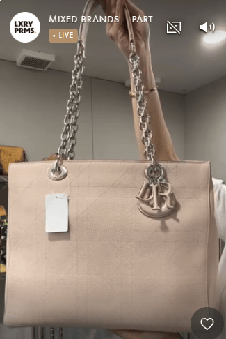 DIOR DIOR pink leather cannage chain tote 1B06164BRUC