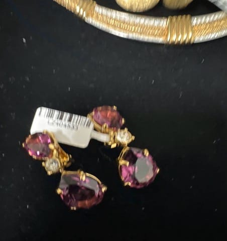 Dior Dior purple teardrop ear clips LZ404533