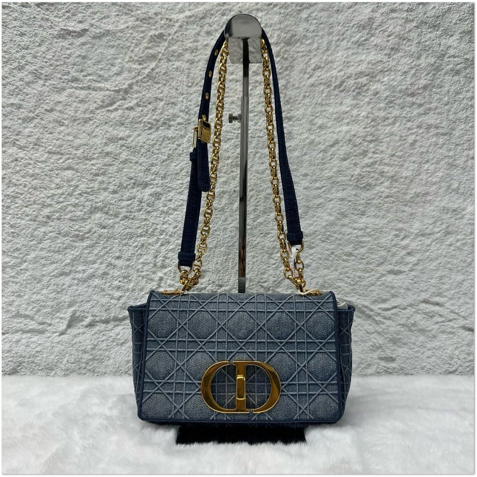 Dior Dior Blue Cannage Denim Caro Shoulder Bag C19495770936