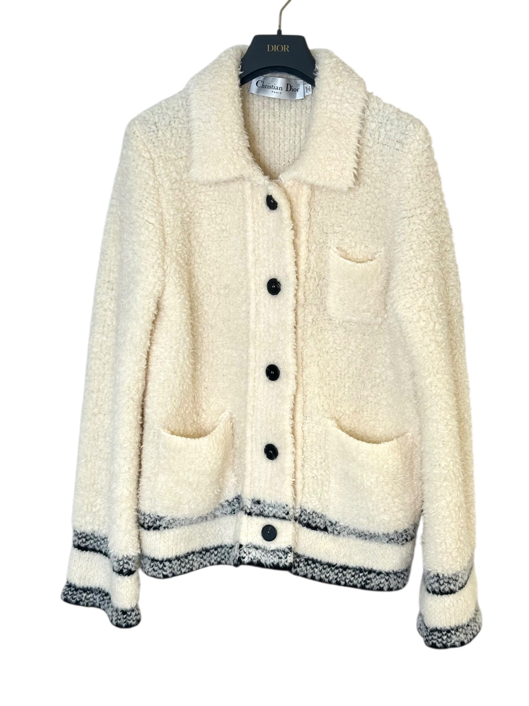 Dior Dior Knitwear Wool Jacket White - Size M