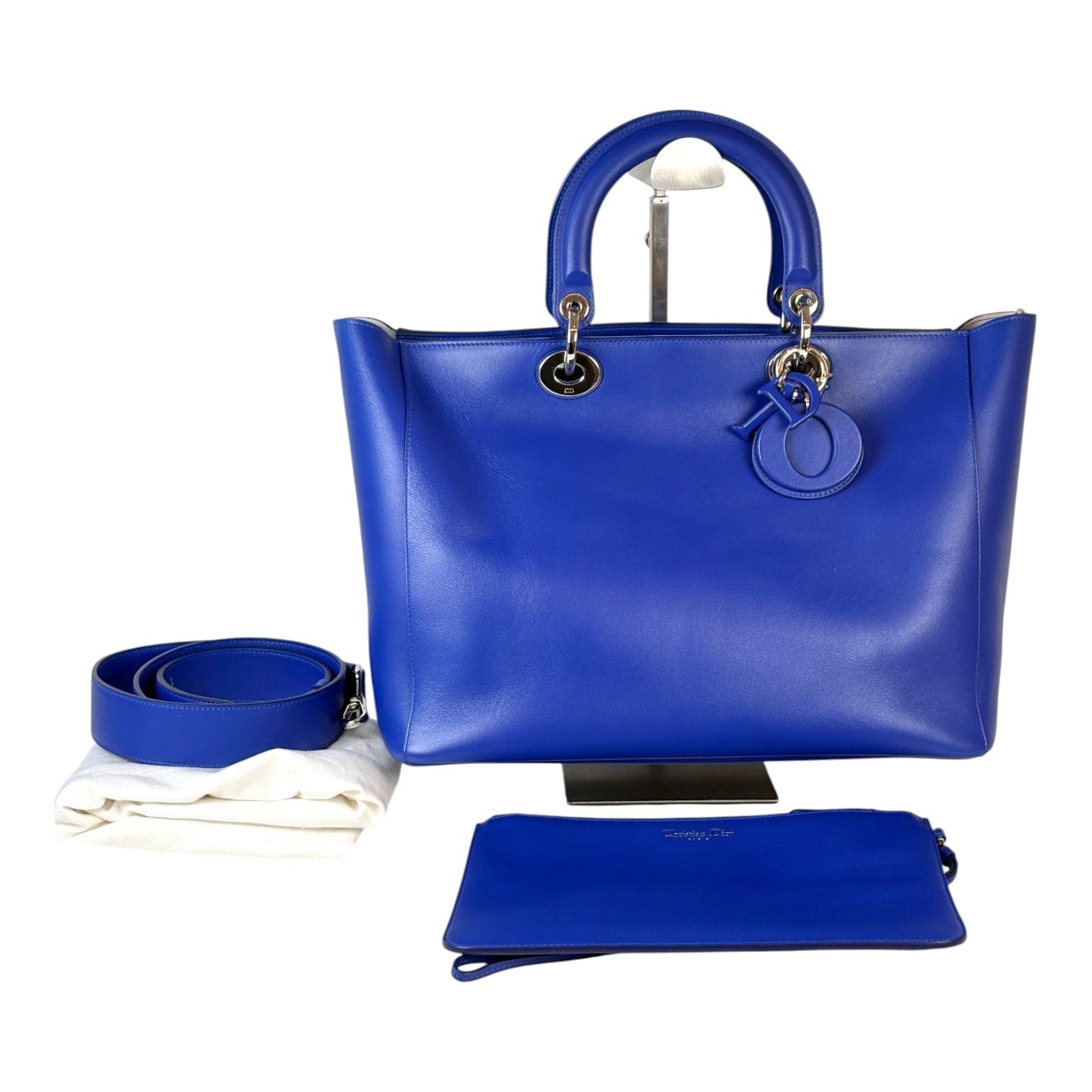 Dior Dior Blue Leather Diorissimo Tote Bag