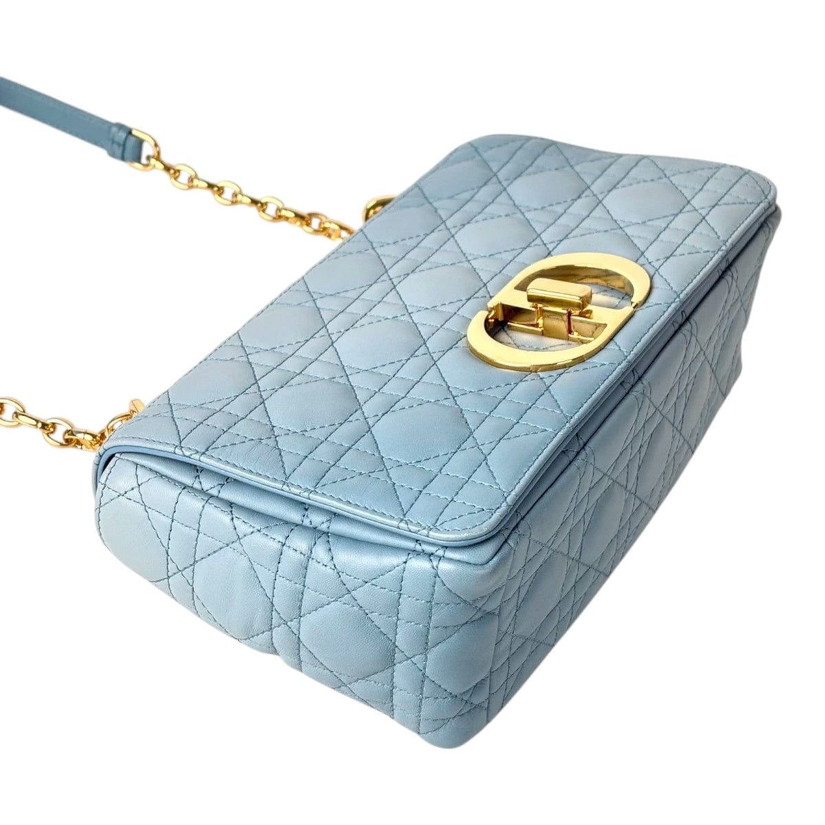 Dior Dior Blue Medium Caro (25cm) Bag with GHW