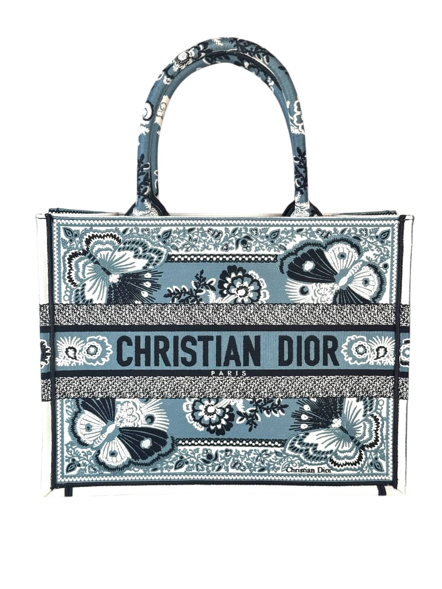 Dior Dior Book Tote MM Butterfly in Embroidered Bandana