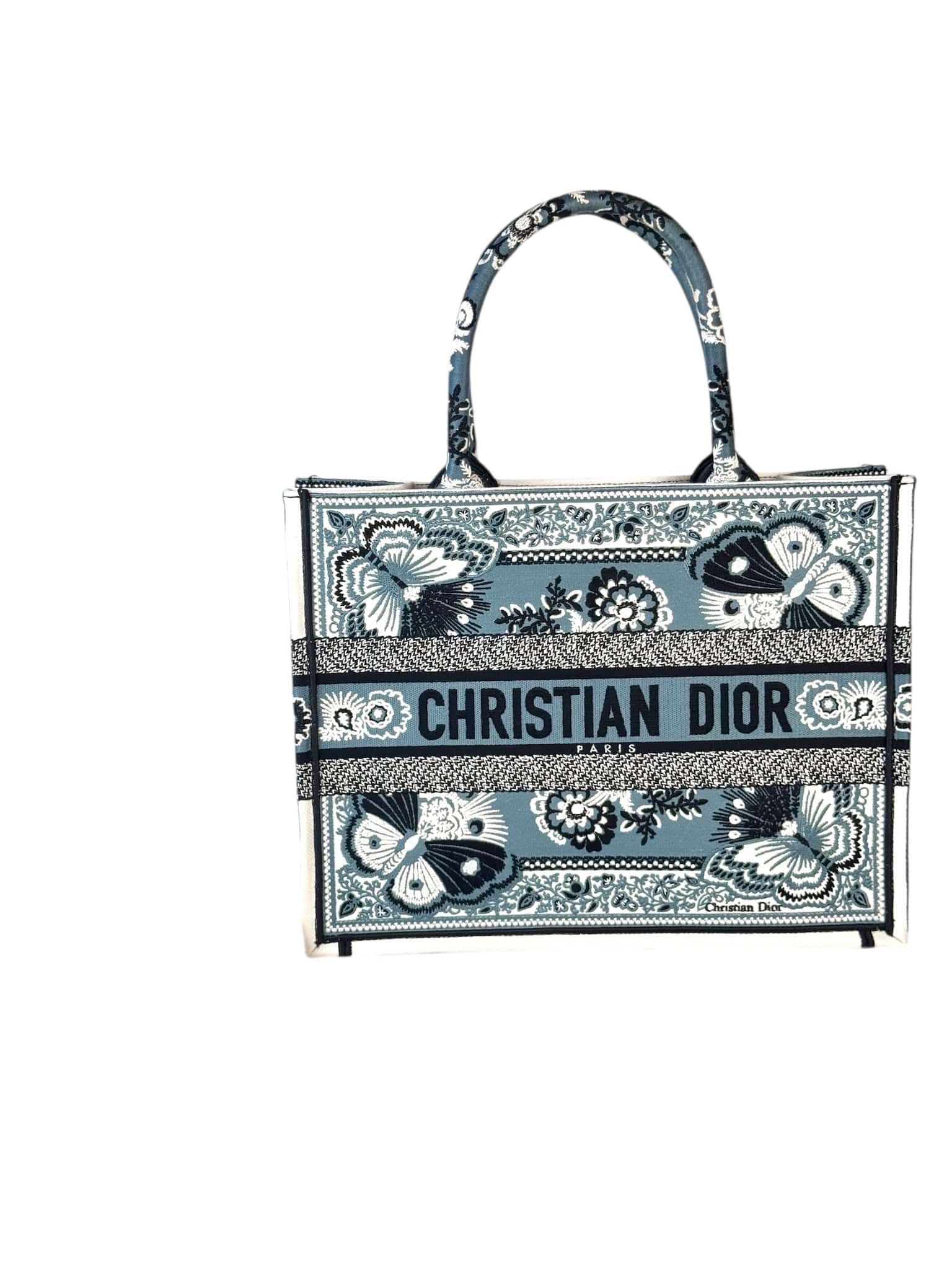 Dior Dior Book Tote MM Butterfly in Embroidered Bandana