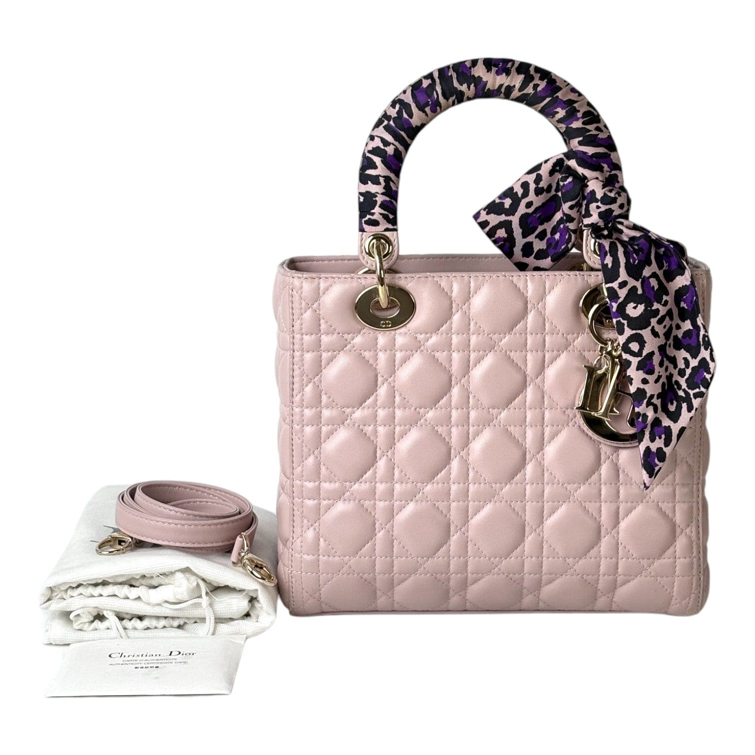 Dior Dior Lady Dior Bag Medium Nude Pink