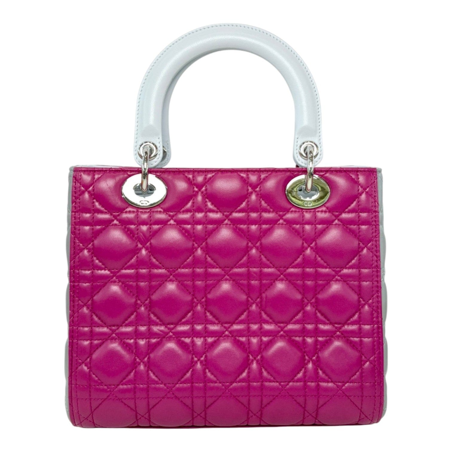 Dior Dior Lady Dior Medium Bag in 2 Tone Pink Grey