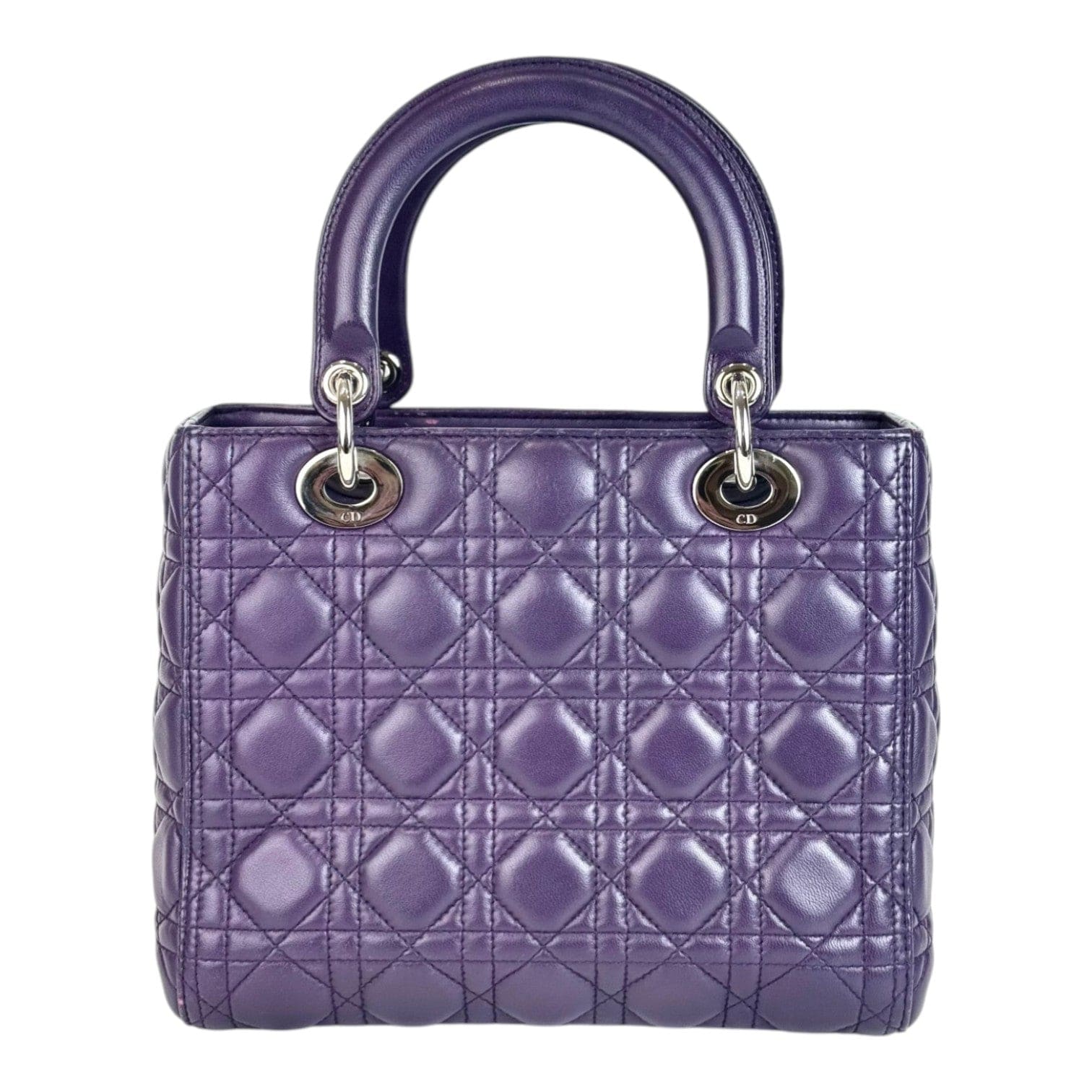 Dior Dior Lady Dior Medium Lambskin Purple Bag