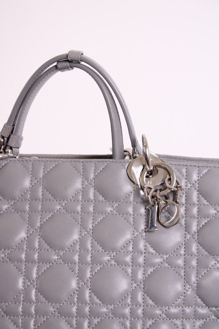 Dior Dior Quilted Tote Bag Grey