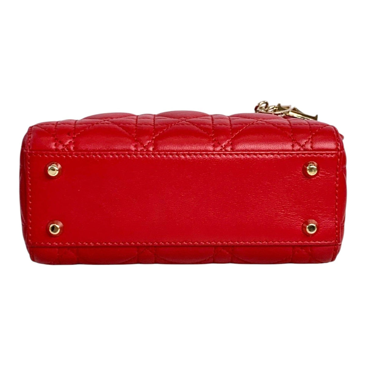 Dior Dior Red Mini Lady Dior Bag with Gold Hardware