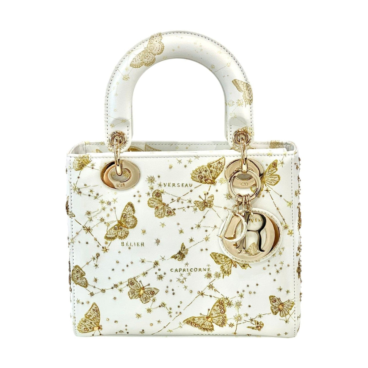 Dior Dior Small Lady Dior Bag with Gold Butterfly Zodiac - Limited Edition
