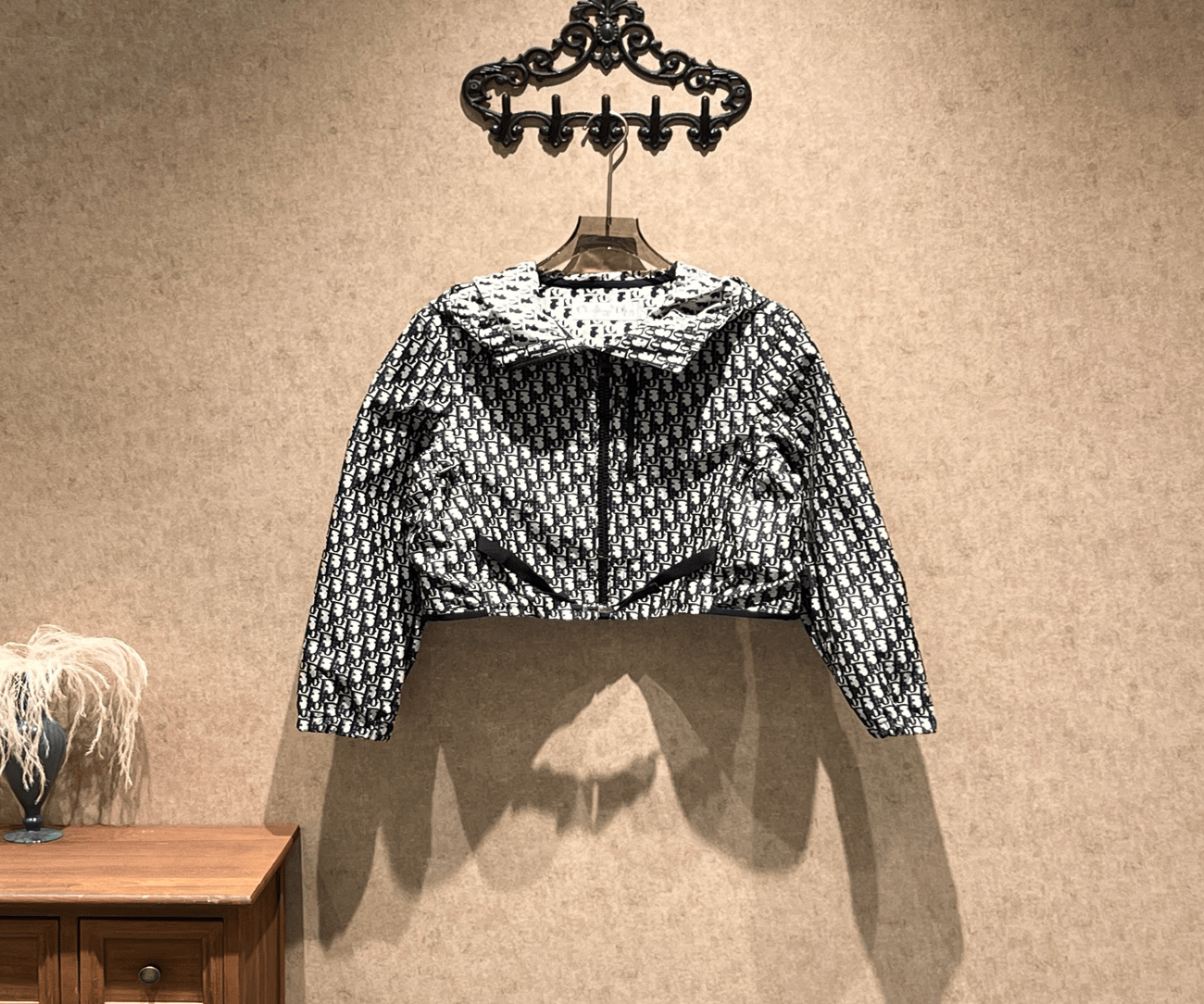 Dior Dior 2025 Newest Monogram Cardigan with Belt and Slogan / Size 42 (Plus Size) / Brand New with Original Removal / 43005 SGC43005