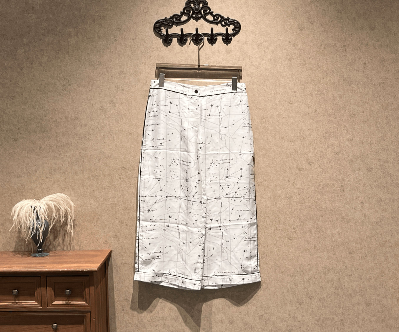 Dior Dior white Constellation silk trousers / Size 38 / 99% new / 42751 SGC42751