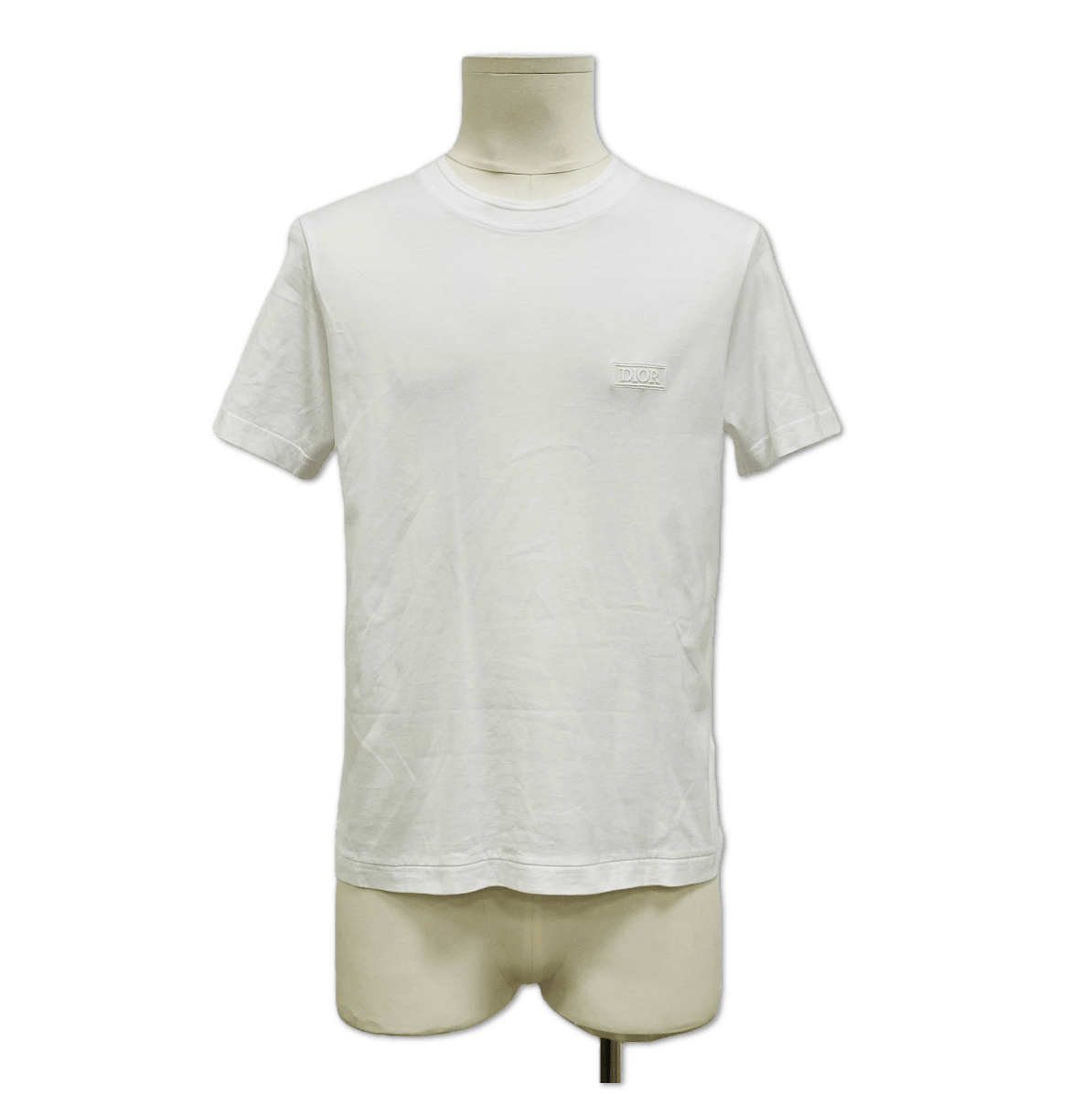 Dior Dior White Logo Patch Classic T-Shirt size M FQ0139690403