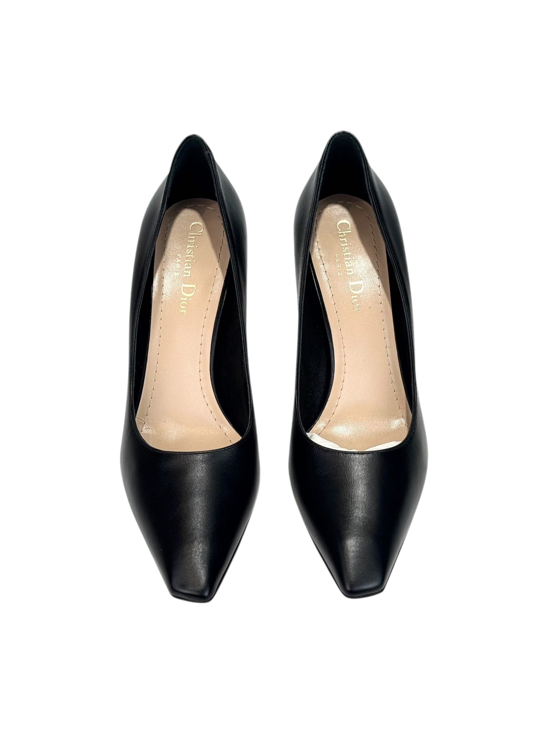 Dior Dior Black Lambskin High Heel Shoes #38.5