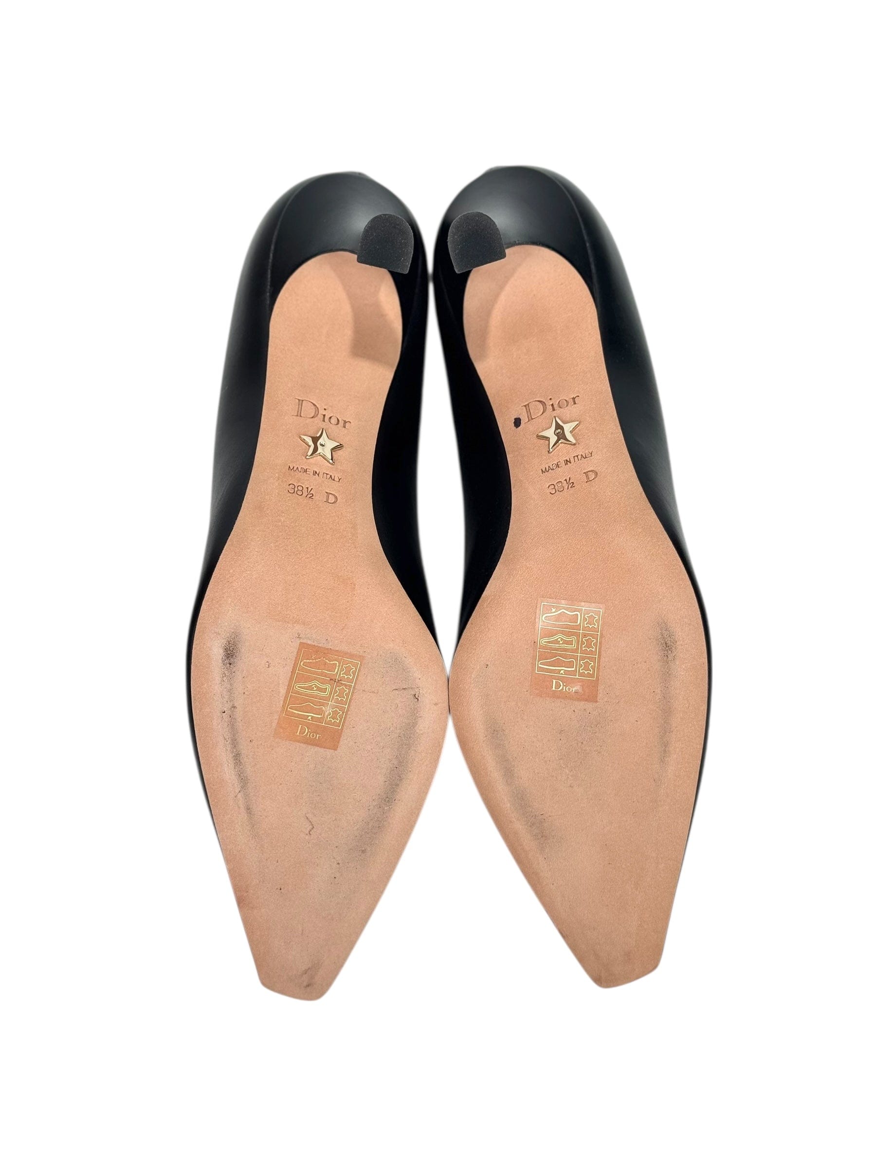 Dior Dior Black Lambskin High Heel Shoes #38.5