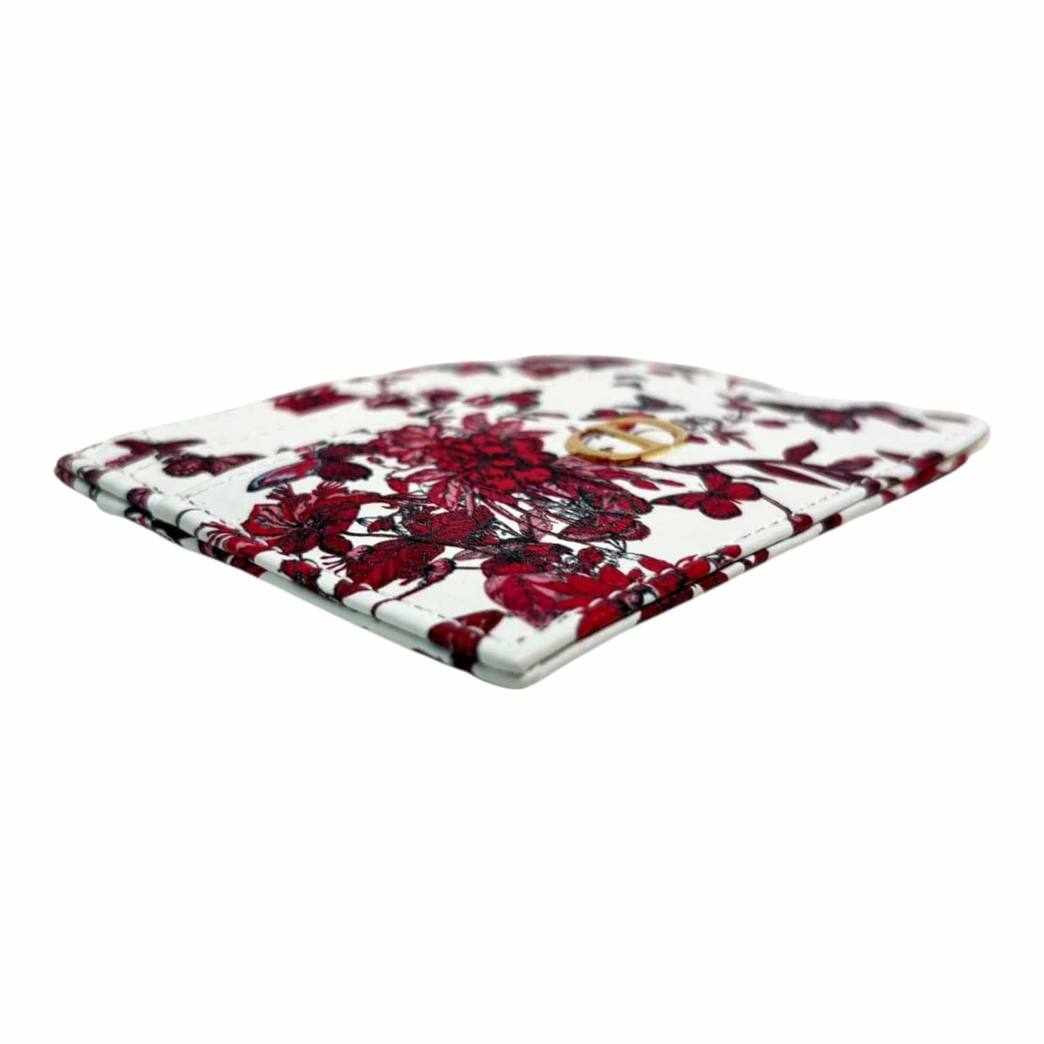 Dior Dior White Flower Card Holder Wallet