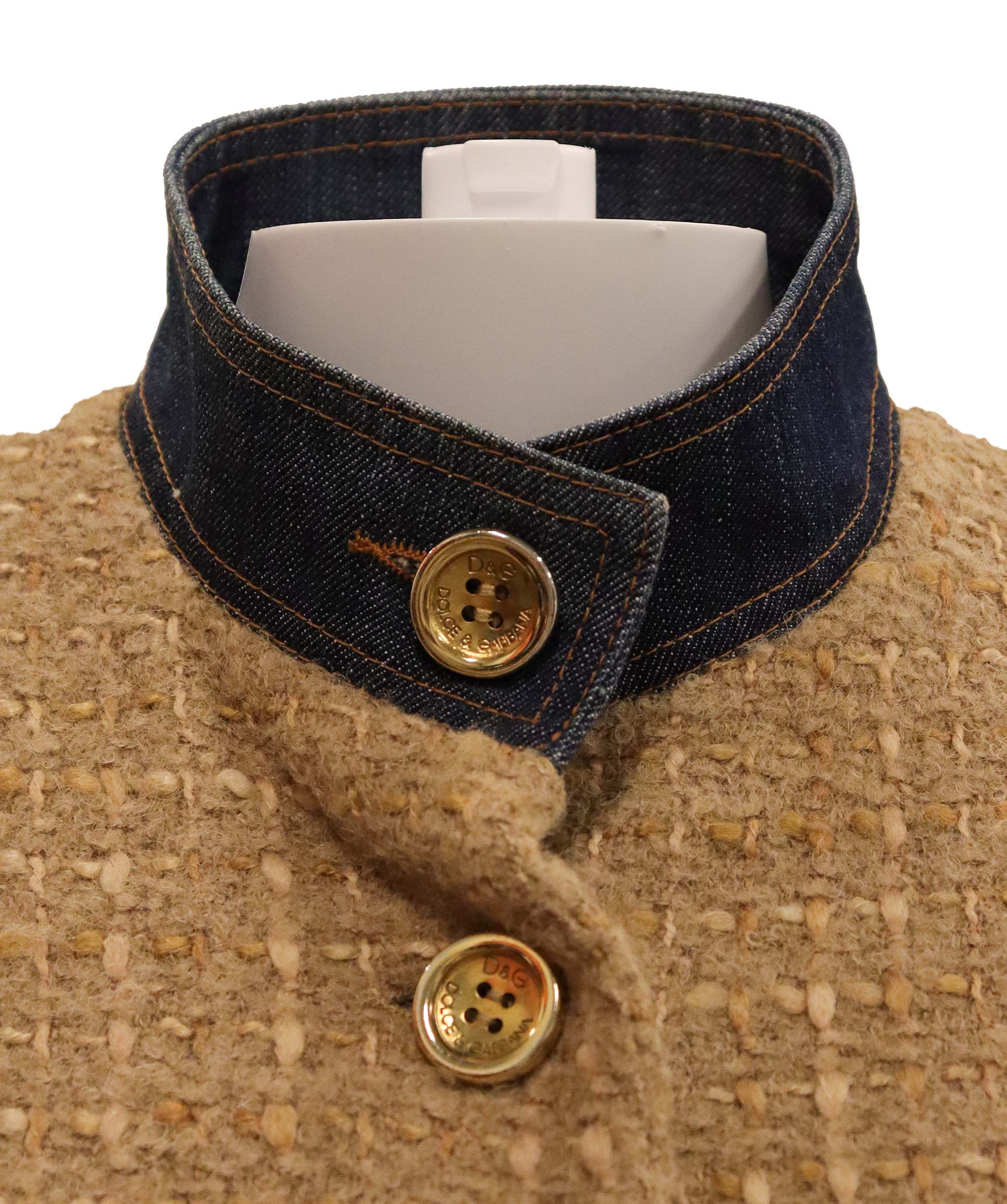 Dolce Gabanna Dolce Gabanna beige tweed and jean jacket AGC2989