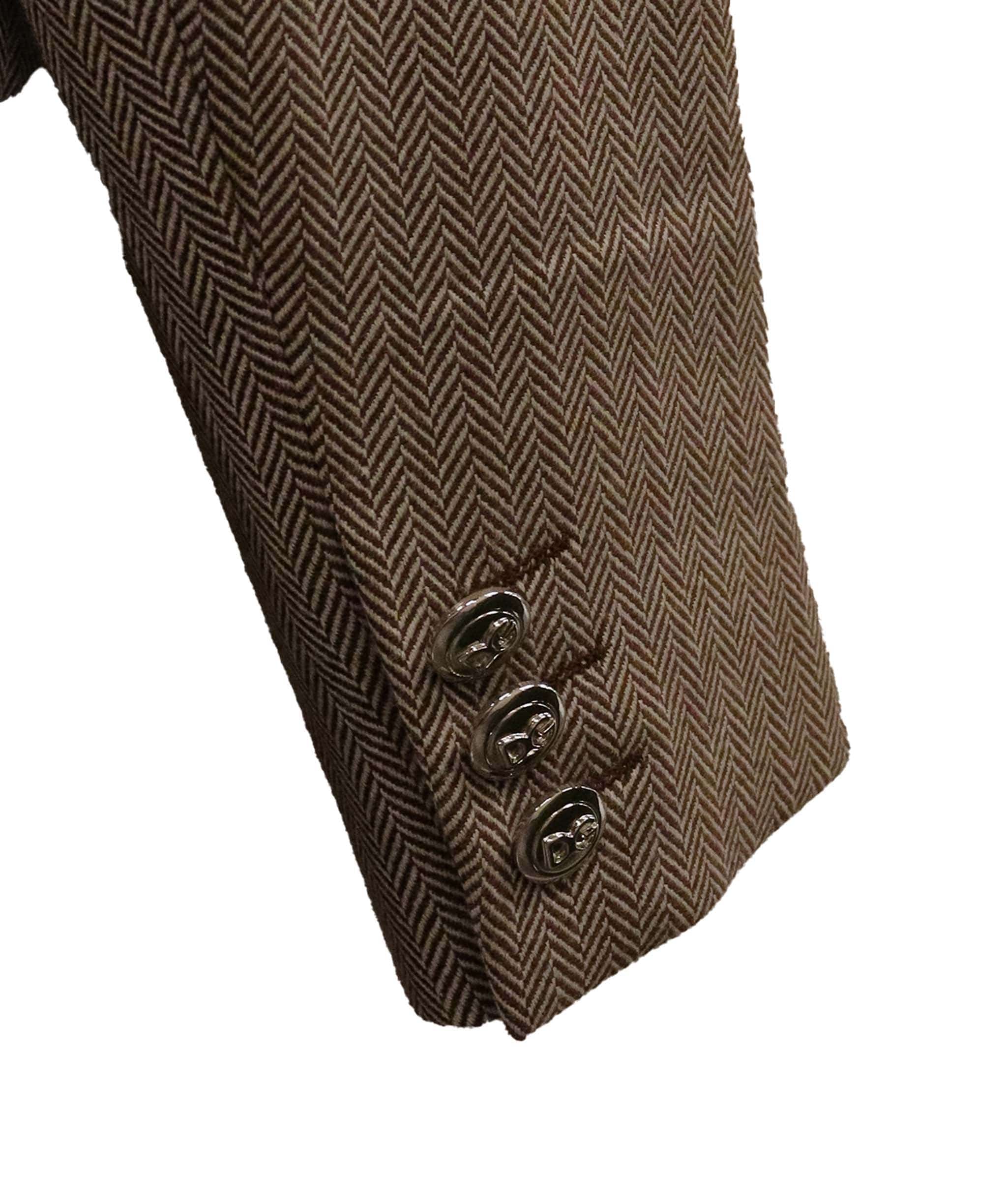 Dolce Gabanna Dolce Gabanna brown herring bone jacket AGC2965