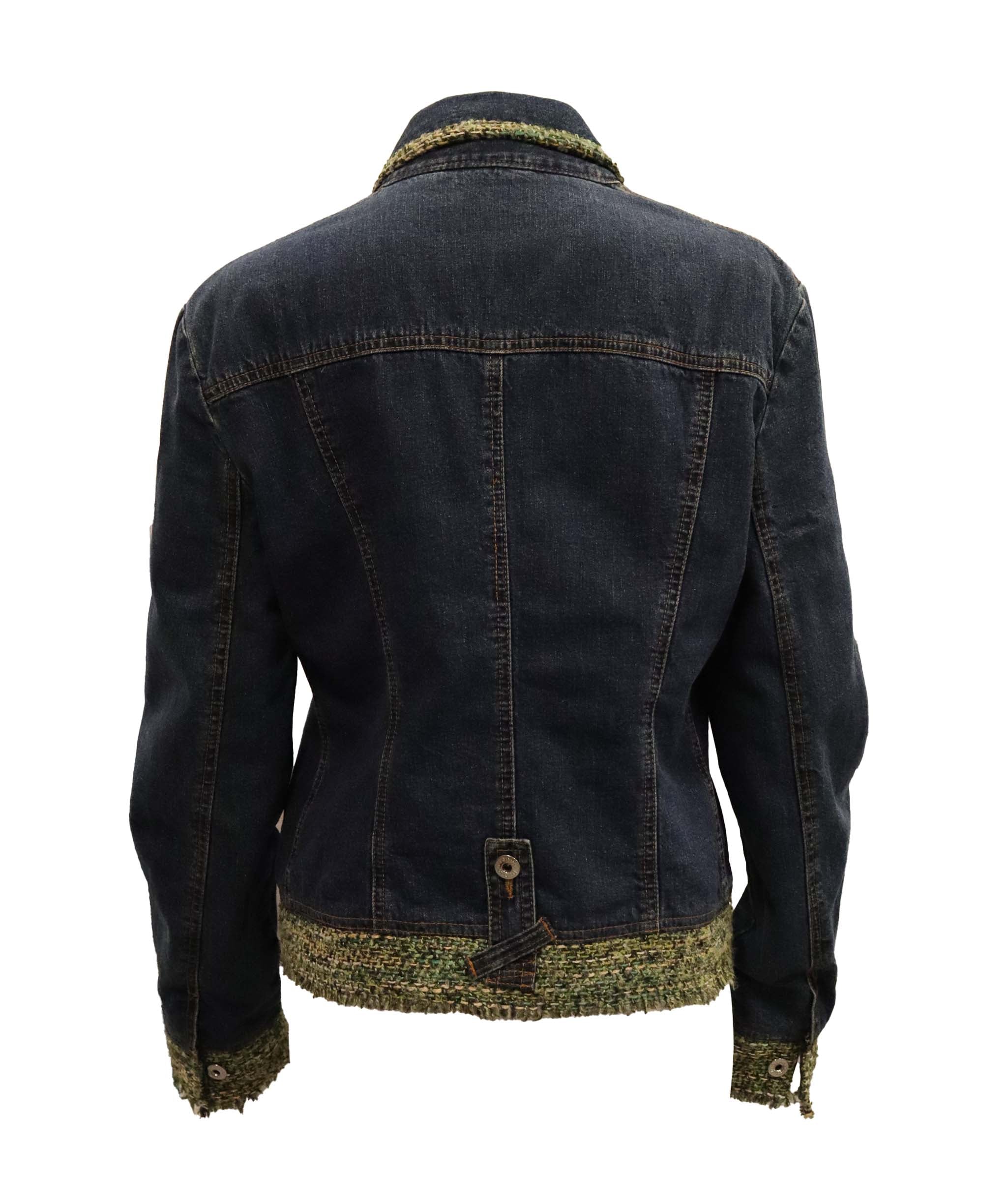 Dolce Gabanna Dolce Gabanna Jean and green tweed jacket AGC2988