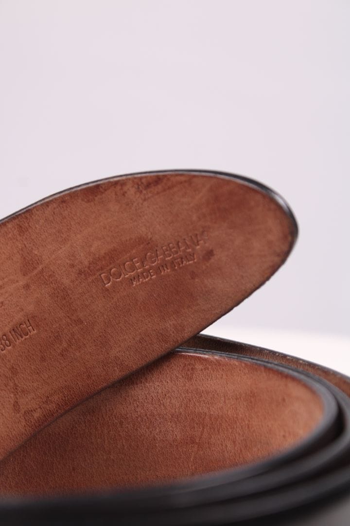 Dolce & Gabbana Dolce & Gabbana D&G Embossed belt black and silver 95