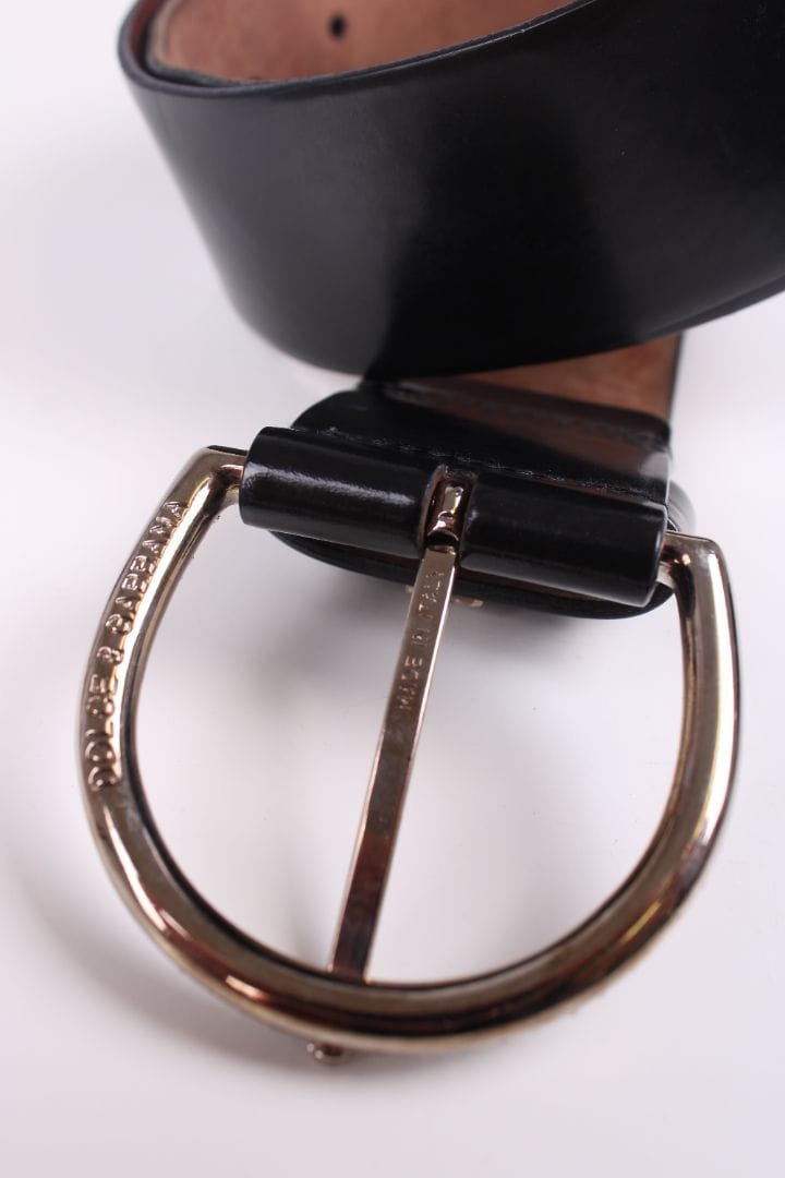 Dolce & Gabbana Dolce & Gabbana D&G Embossed belt black and silver 95