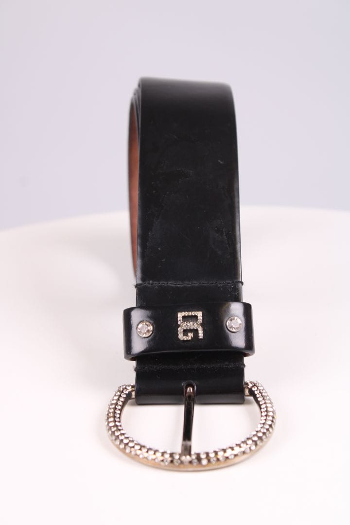 Dolce & Gabbana Dolce & Gabbana D&G Embossed belt black and silver 95