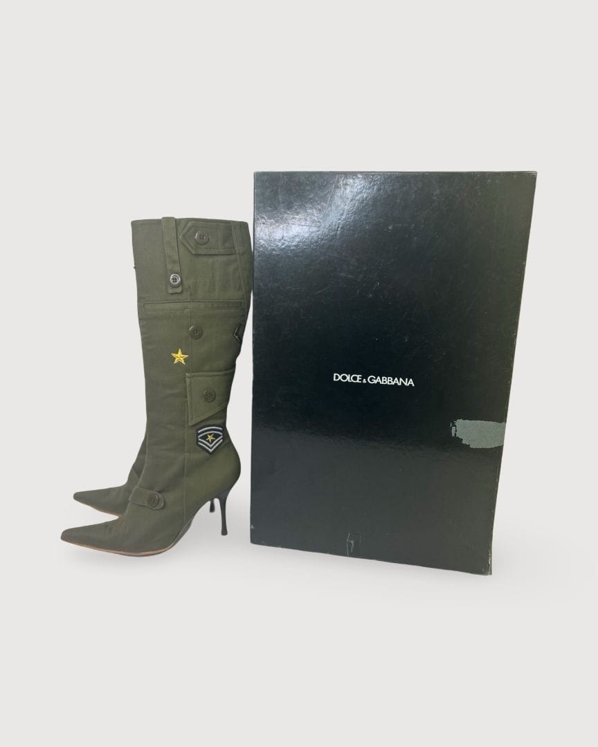 Dolce & Gabbana Dolce & Gabbana Army Boots Khaki 40