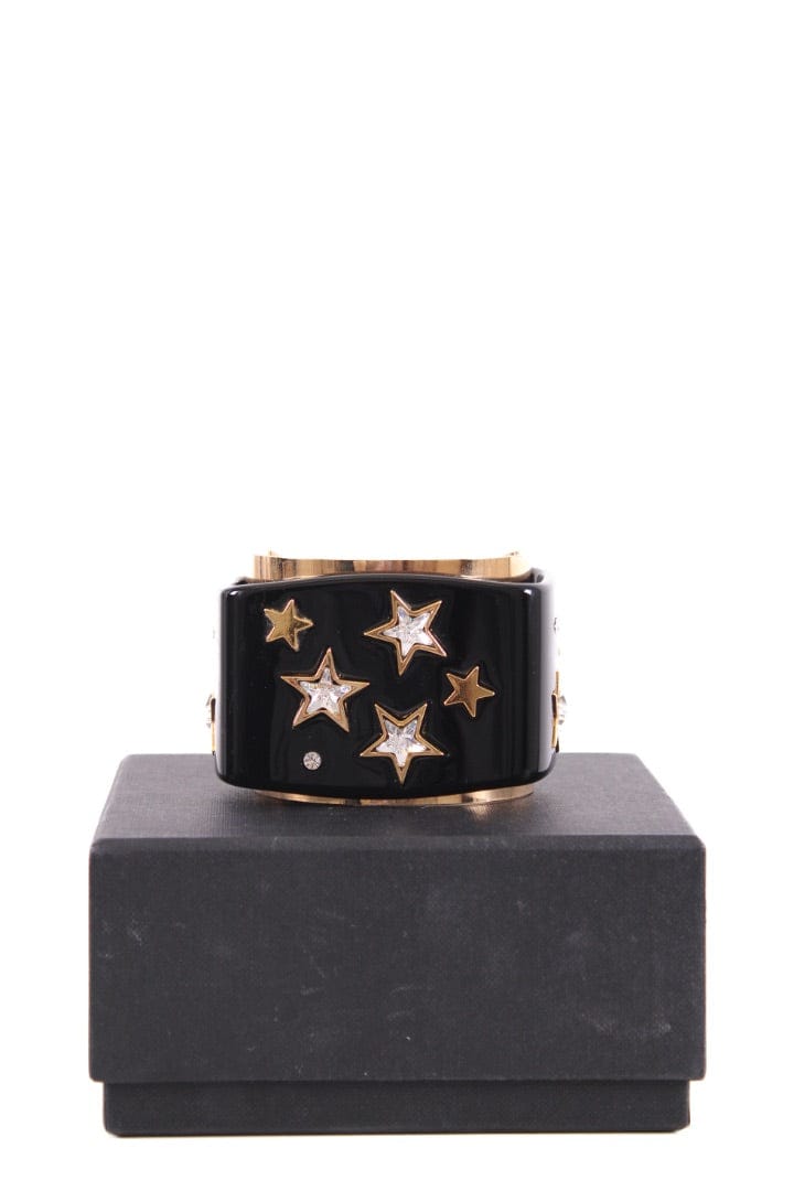 Dolce & Gabbana Dolce & Gabbana Crystal Detail Star Cuff Black/ Gold