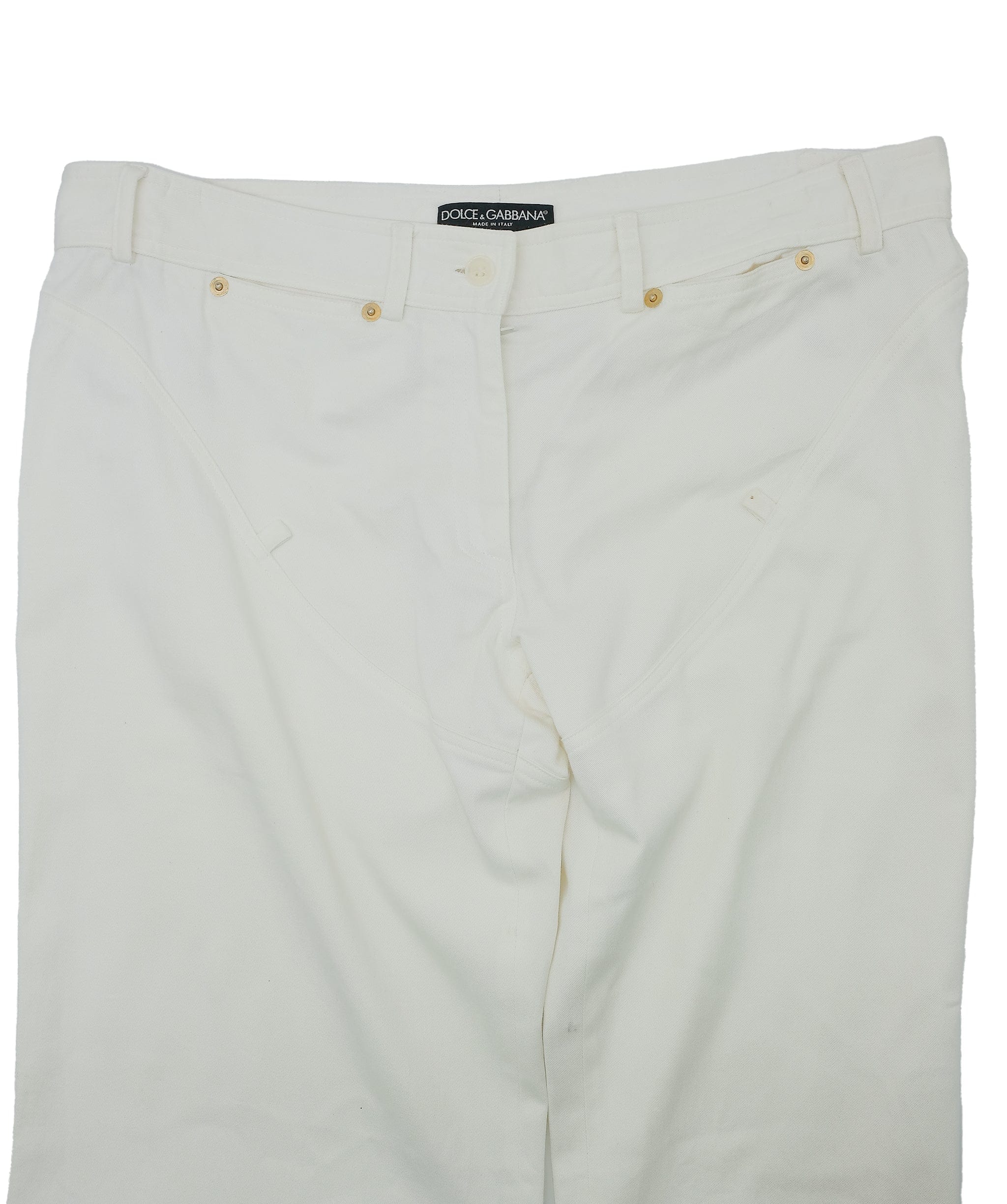 Dolce & Gabbana Dolce & Gabbana Cream Trousers 48 RJC2634
