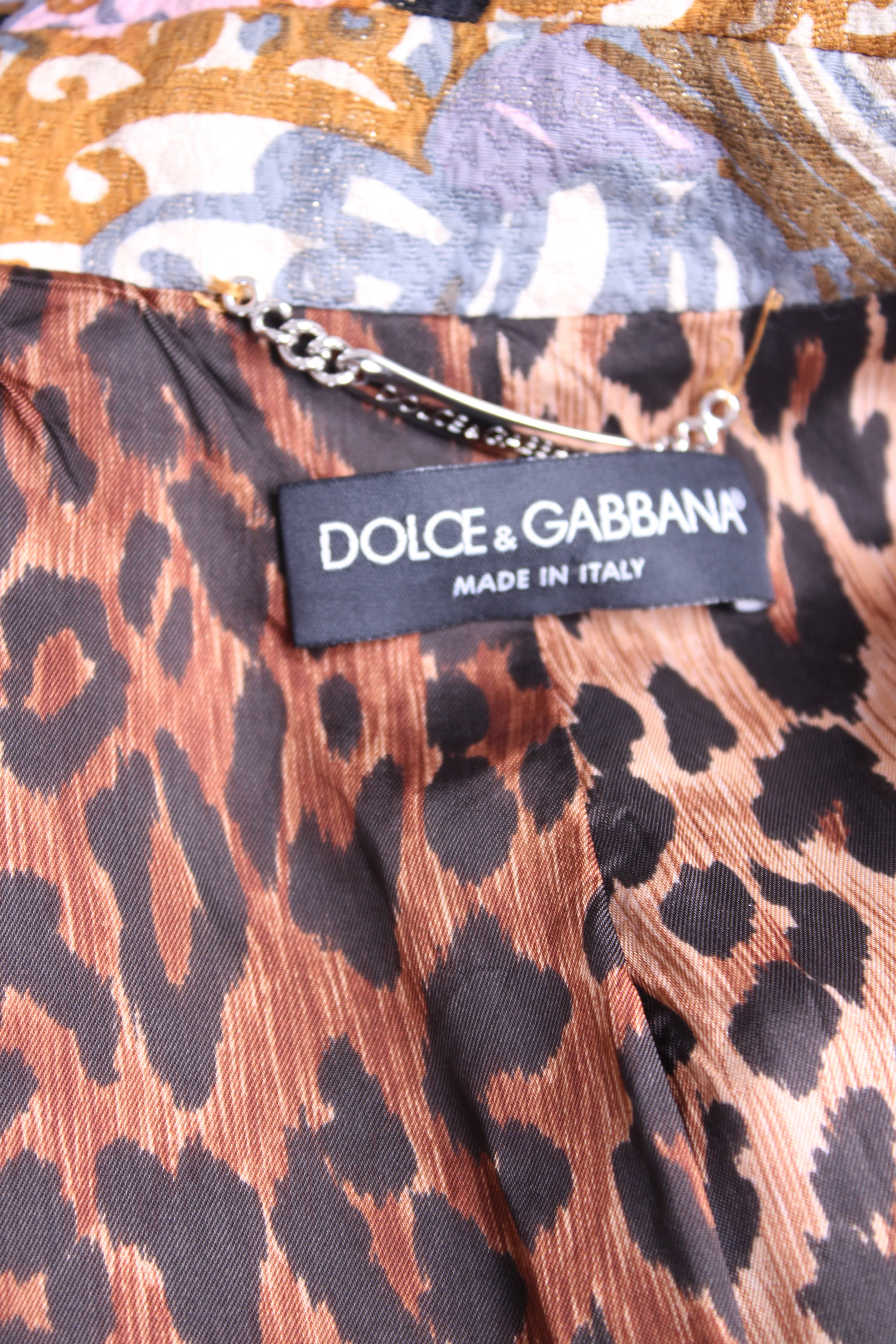Dolce & Gabbana Dolce & Gabbana 2004 Phsycedelic Coat Tan/ Purple/ Pink IT 44