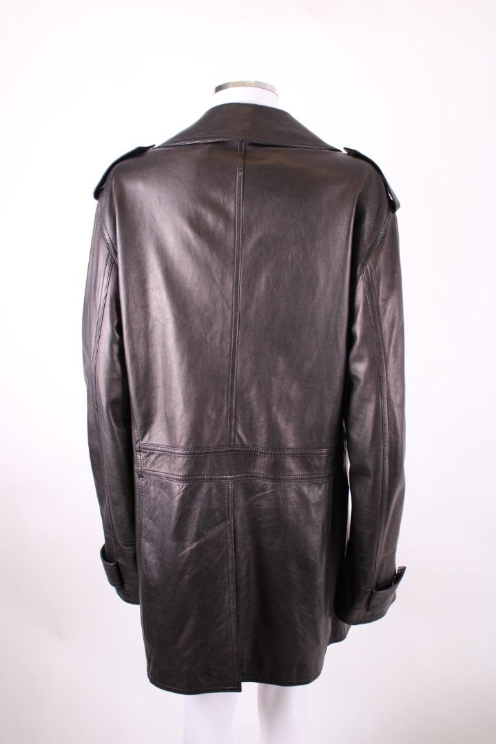 Dolce & Gabbana Dolce & Gabbana Leather Zebra Lining Coat Black M