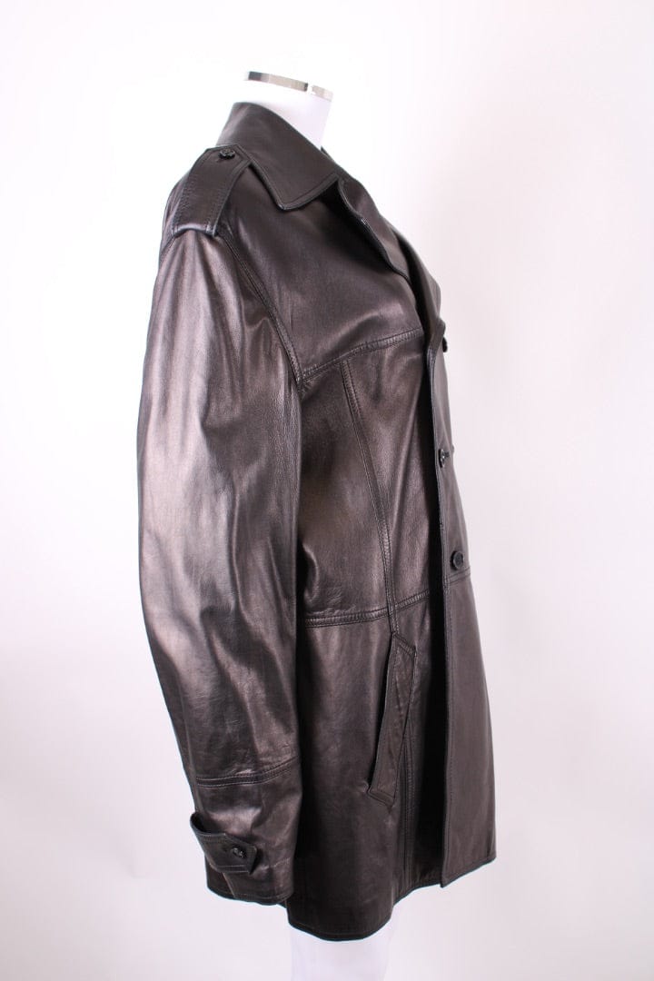 Dolce & Gabbana Dolce & Gabbana Leather Zebra Lining Coat Black M