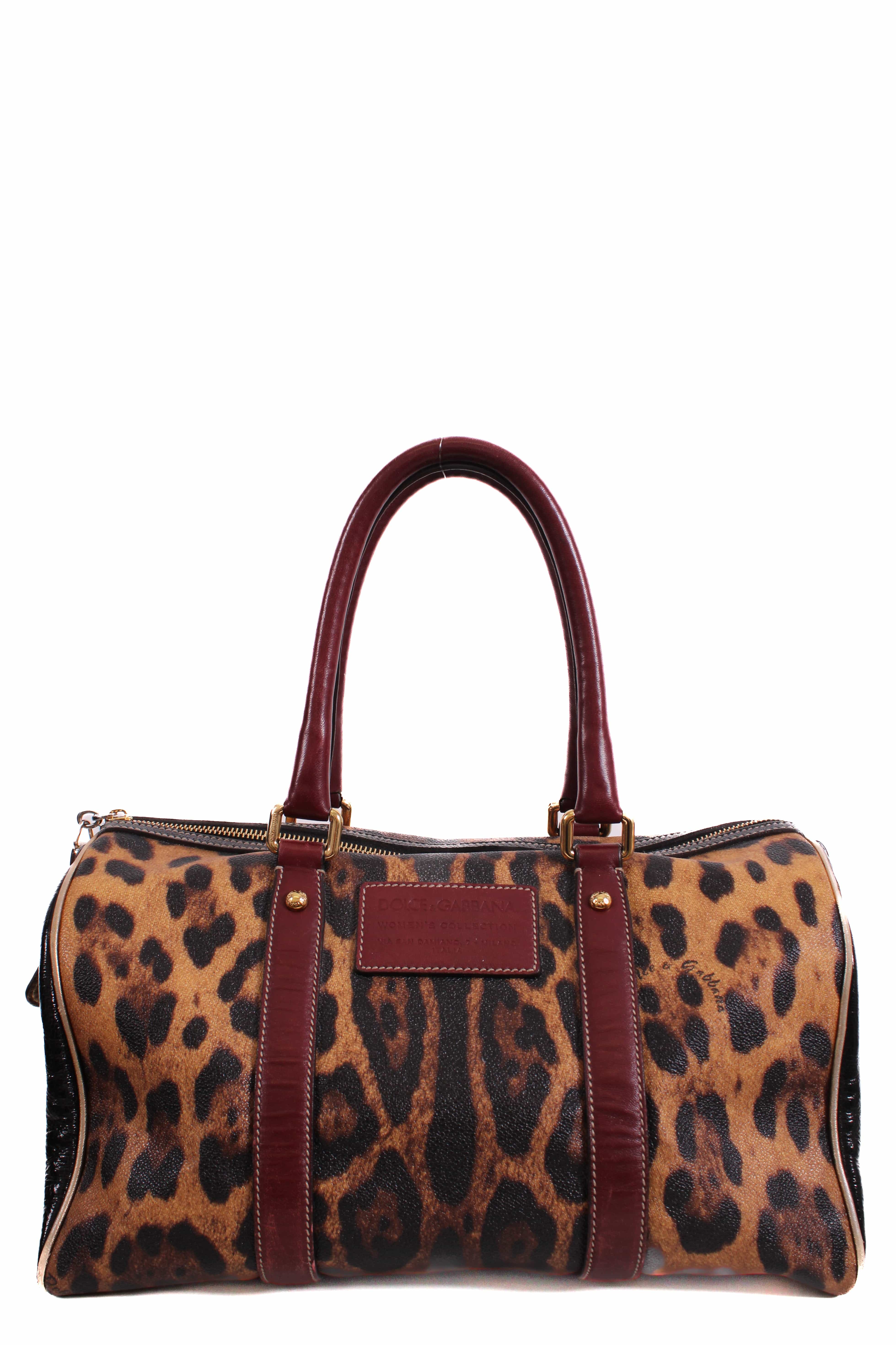 Dolce & Gabbana Dolce & Gabbana Miss Escape Bowling Bag Leopard Print